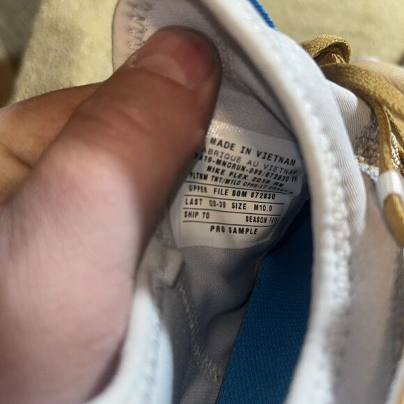 Nike Flex Size 10 Running Shoe Promo Sample Mustard Brown White main image 4